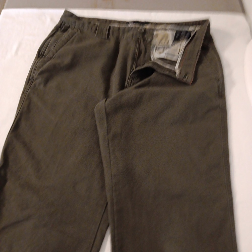 Weather Proof Pants Men's 34X30 Dk. Green  Secured Zipper & Rear Flap Pockets‎